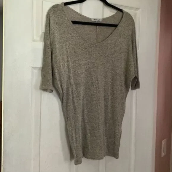 Aiden Y tan short sleeve oversized short sleeve shirt size medium - Picture 6 of 10